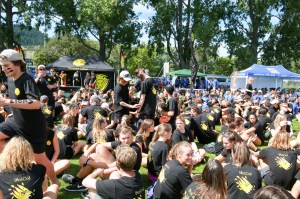 students at sports day