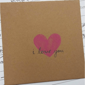 i love you over a heart