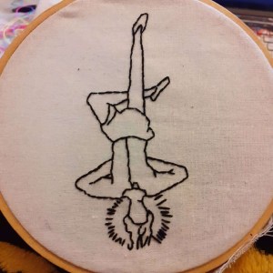 embroidered figure